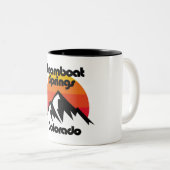 Steamboot Springs Colorado Tweekleurige Koffiemok (Voorkant rechts)