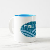 Steamboot Springs Colorado Tweekleurige Koffiemok (Voorkant links)