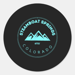 Steamboot Springs Colorado verhoogde de berg tot Ronde Sticker