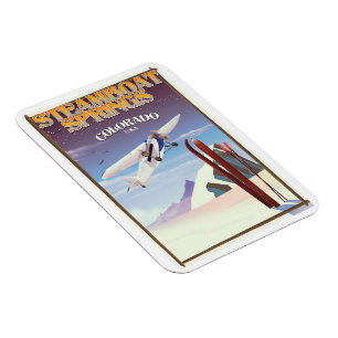 Steamboot Springs colorado vintage-poster Magneet