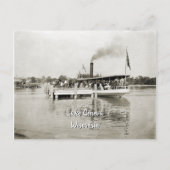 Steamboot Steamer 1890 bij het meer van Genève Wis Briefkaart (Voorkant)