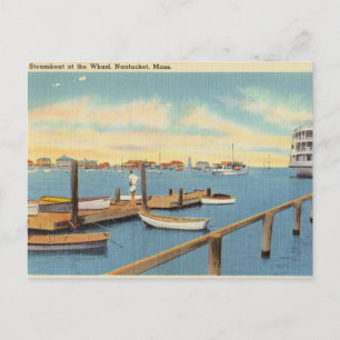 Steamboot Wharf, Nantucket, Massachusetts Briefkaart