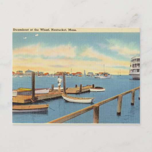  Steamboot Wharf, Nantucket, Massachusetts Briefkaart (Voorkant)
