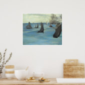 Steamboot, zeebaars of Zee Uitzicht Poster (Keuken)