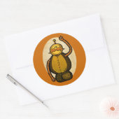 Steambot Antiek Robot Ronde Sticker (Envelop)