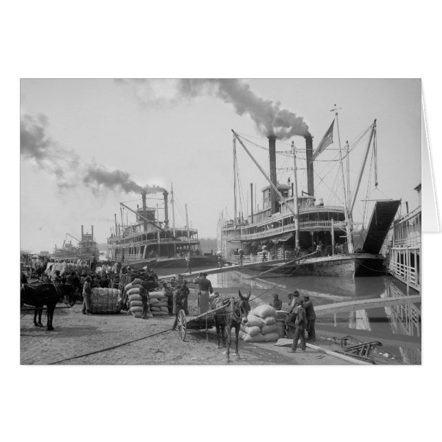 Steamboten in Vicksburg, 1910 (Voorkant Horizontaal)