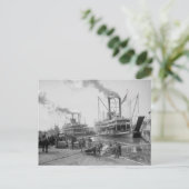 Steamboten in Vicksburg, 1910 Briefkaart (Staand voorkant)