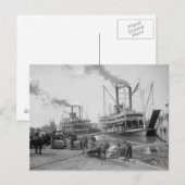 Steamboten in Vicksburg, 1910 Briefkaart (Voorkant / Achterkant)