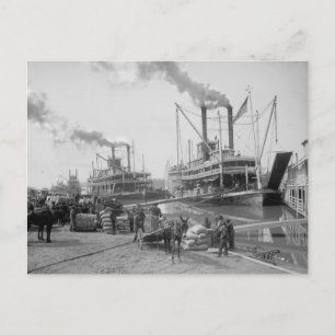 Steamboten in Vicksburg, 1910 Briefkaart