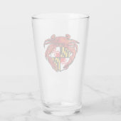 Steamed Blue Crab Maryland Crest Glas (Achterkant)
