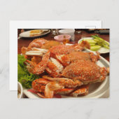 ฺฺ Steamed Blue Crab Seafood Delicious food Briefkaart (Voorkant / Achterkant)