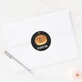 Steamed Bun Funny Food Pun Dark BG Ronde Sticker (Envelop)