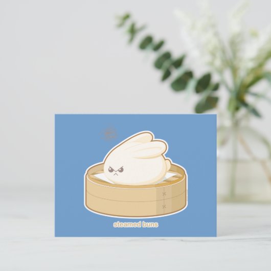 Steamed Buns Briefkaart (Staand voorkant)