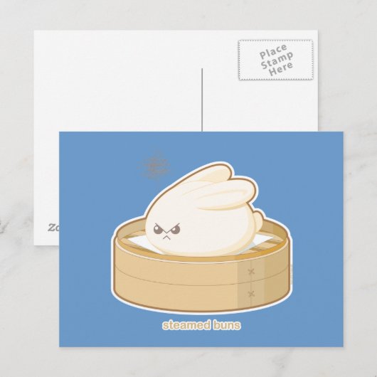 Steamed Buns Briefkaart (Voorkant / Achterkant)