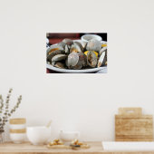 Steamed Clams Photo Poster (Keuken)