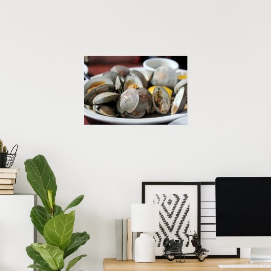 Steamed Clams Photo Poster (Thuiskantoor)