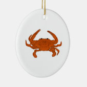 Steamed Crab Logo (Atlantische blauwe krab) Keramisch Ornament (Rechts)