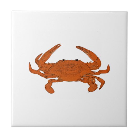 Steamed Crab Logo (Atlantische blauwe krab) Tegeltje (Voorkant)