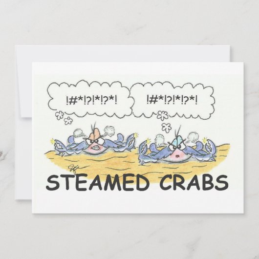Steamed Crabs Invitation Kaart (Voorkant)