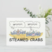Steamed Crabs Invitation Kaart (Staand voorkant)