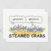 Steamed Crabs Invitation Kaart (Voorkant / Achterkant)
