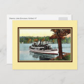 steameer Bomoseen Rutland VT Briefkaart (Voorkant / Achterkant)