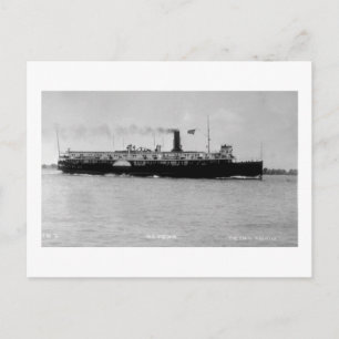 Steamer Alpena op de St. Clair, door Louis Pesha Briefkaart