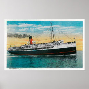 Steamer "Avalon" op Santa Catalina Poster