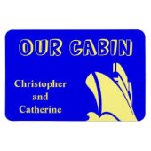 Steamer Blue Stateroom Deurmarkering Magneet (Horizontaal)