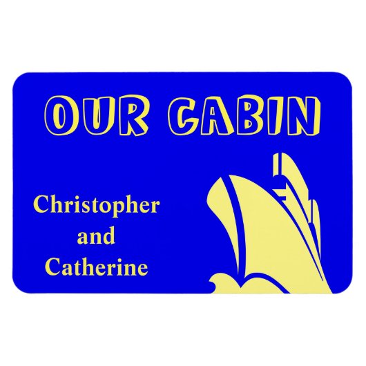 Steamer Blue Stateroom Deurmarkering Magneet (Horizontaal)