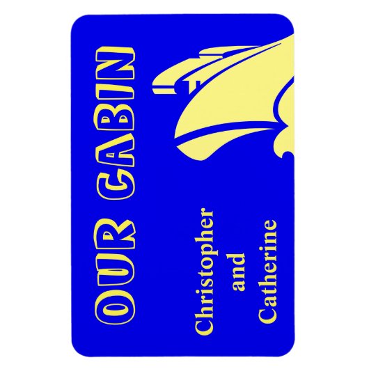Steamer Blue Stateroom Deurmarkering Magneet (Verticaal)