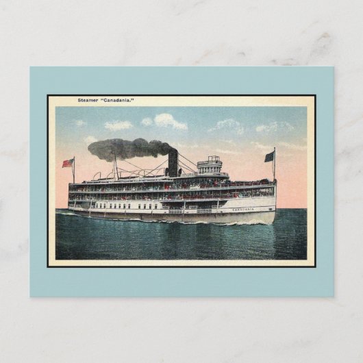 steamer Canadania Briefkaart (Voorkant)