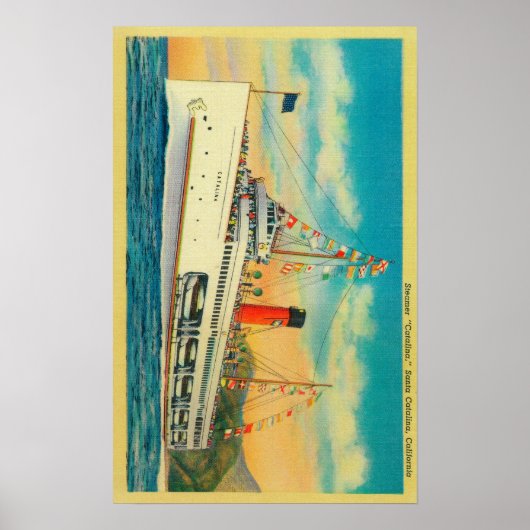 Steamer "Catalina" op Santa Catalina Poster (Voorkant)