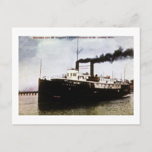 Steamer City of Chicago, Harbour St Joseph Michiga Briefkaart