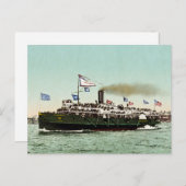 Steamer "City of Erie" 1900 Briefkaart (Voorkant / Achterkant)