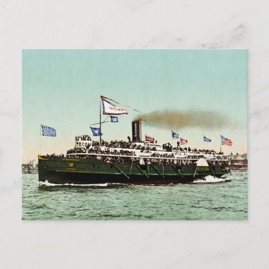 Steamer "City of Erie" 1900 Briefkaart (Voorkant)