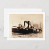 Steamer City of New York - Louis Pesha - D&C Line Briefkaart (Voorkant / Achterkant)