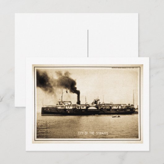 Steamer City of the Straits Briefkaart (Voorkant / Achterkant)