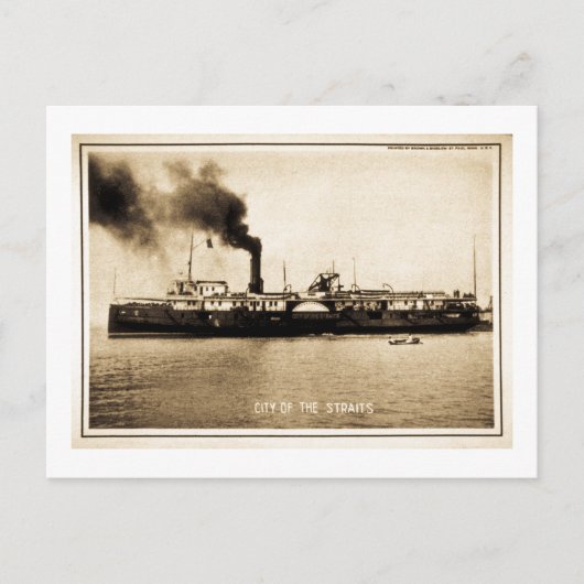 Steamer City of the Straits Briefkaart (Voorkant)