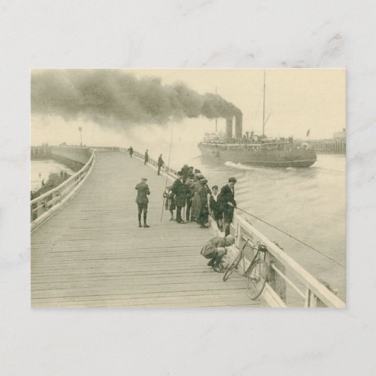 Steamer de Mailboot van Dover naar Oostend Briefkaart (Voorkant)