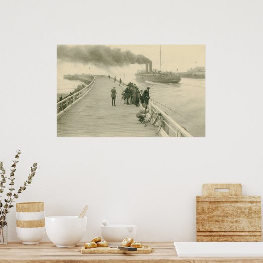  Steamer De postboot van Dover naar Oostend Poster (Keuken)