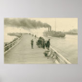  Steamer De postboot van Dover naar Oostend Poster (Voorkant)