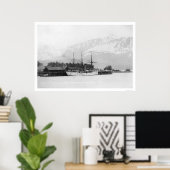 Steamer Docked in Seward, Alaska 1916 Poster (Thuiskantoor)