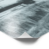 Steamer en butty op het kanaal in de winter foto afdruk (Hoek)