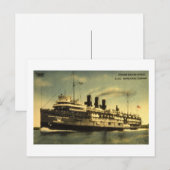 Steamer Greater Detroit, D&C Navigation Company Briefkaart (Voorkant / Achterkant)