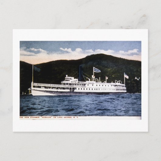 Steamer "Horicon" op Lake George, New York Briefkaart (Voorkant)