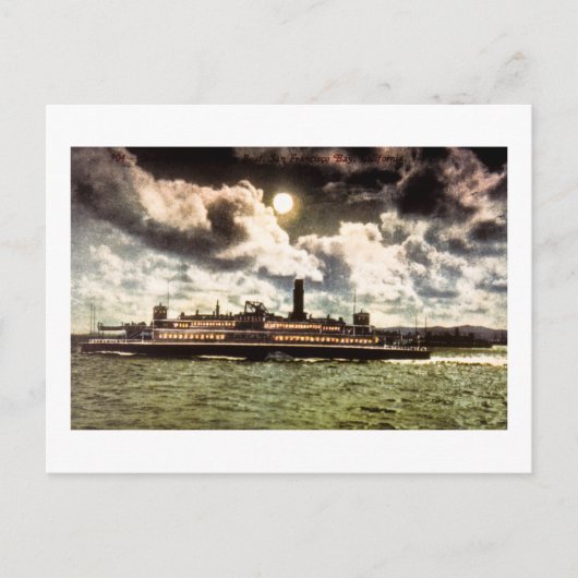 Steamer in de baai van San Francisco Briefkaart (Voorkant)