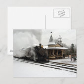 Steamer in Winter Snow Briefkaart (Voorkant / Achterkant)