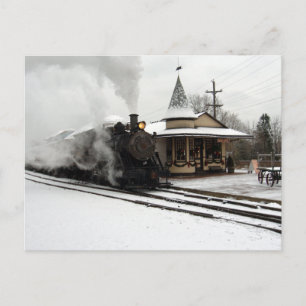 Steamer in Winter Snow Briefkaart