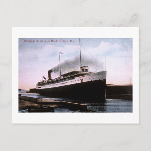 Steamer Juniata bij Dock, Duluth, Minnesota Briefkaart (Voorkant)